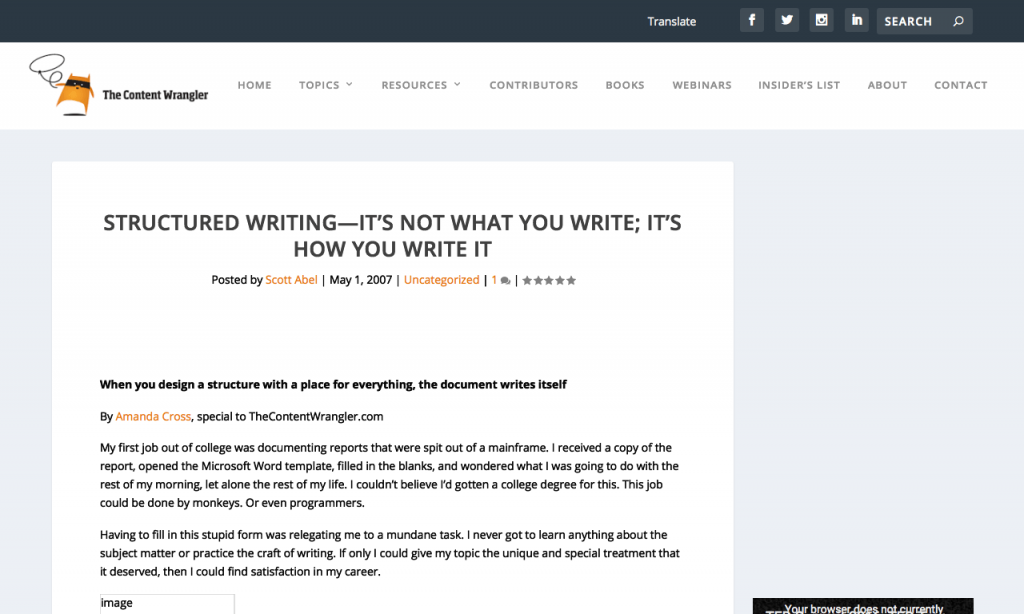 Structured Writing Image Structured Writing: It's Not What You Write, It's How You Write It ...