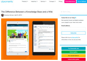 Difference between knowledge base and wiki